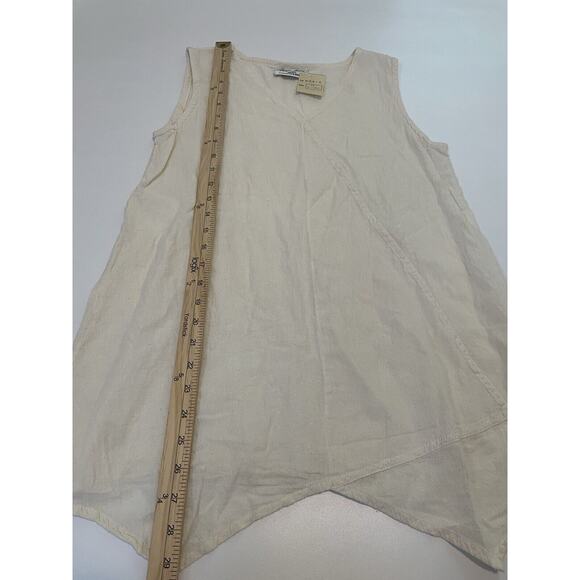 NWT Maya Jones Imports Size S Cream Tunic Tank Top 100%Cotton Handmade Guatemala - Picture 6 of 6